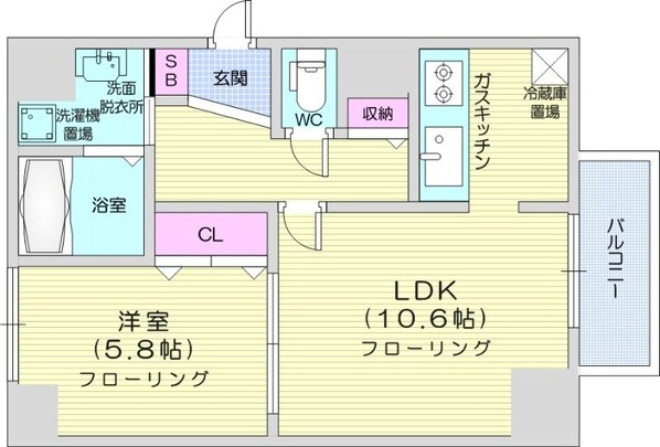 西１８丁目駅 徒歩3分 2階の物件間取画像